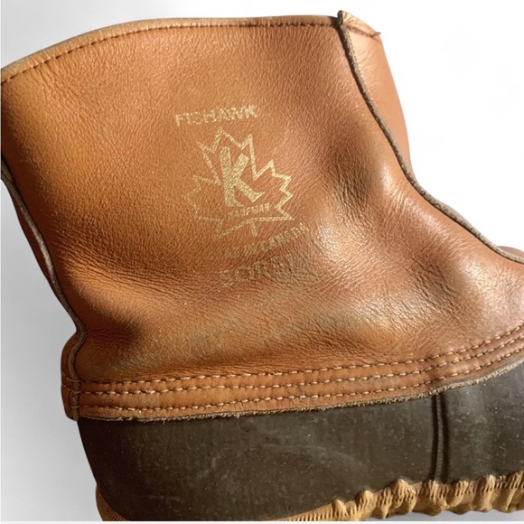 Vintage Sorel Fishhawk 70s Style Canadian Duck Boot Pull On Size 12 main image 2
